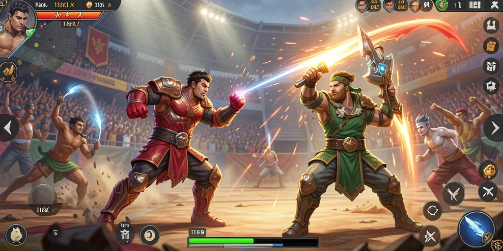 Gameplay seru dalam pertarungan epik 116X.