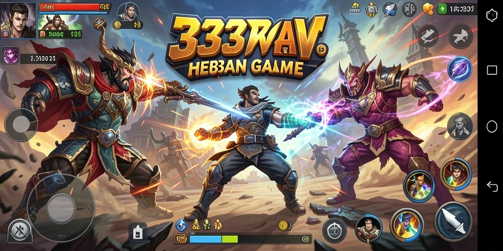 Screenshot gameplay 333V menampilkan pertarungan seru antar karakter.