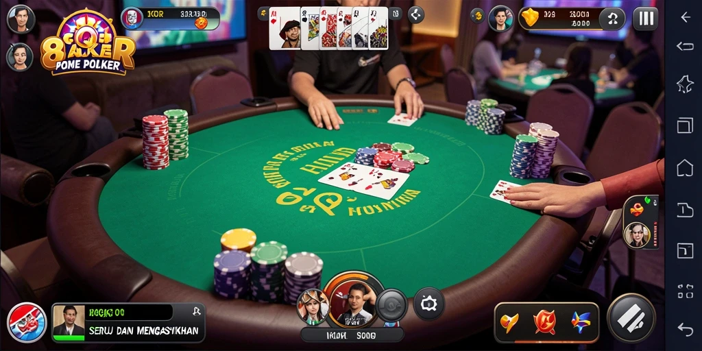 Tampilan gameplay seru dan mendebarkan di 8QR