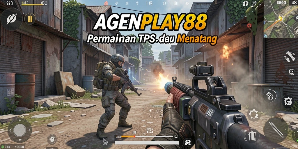 Tangkapan layar utama AGENPLAY88 menampilkan aksi seru dalam pertempuran TPS.