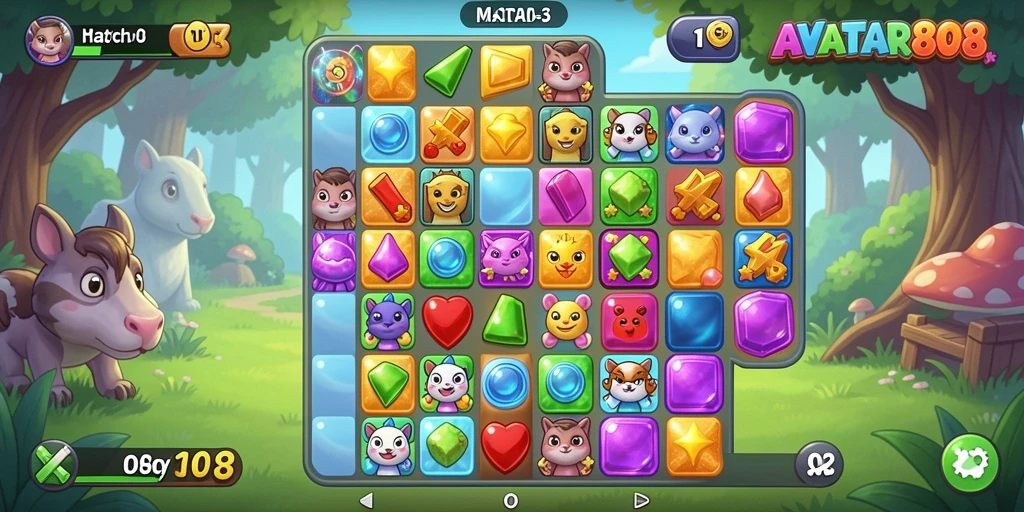 Tangkapan layar menunjukkan gameplay seru dari AVATAR808.