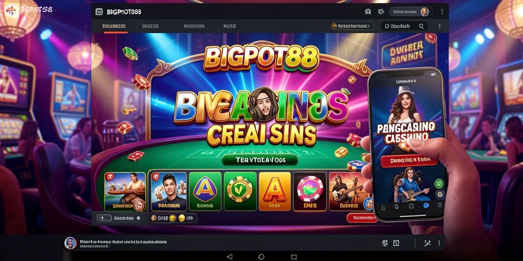 Tampilan gameplay Live Casino yang menakjubkan di BIGPOT88.