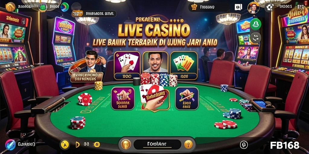 Gameplay Live Casino yang mendebarkan dengan dealer profesional.