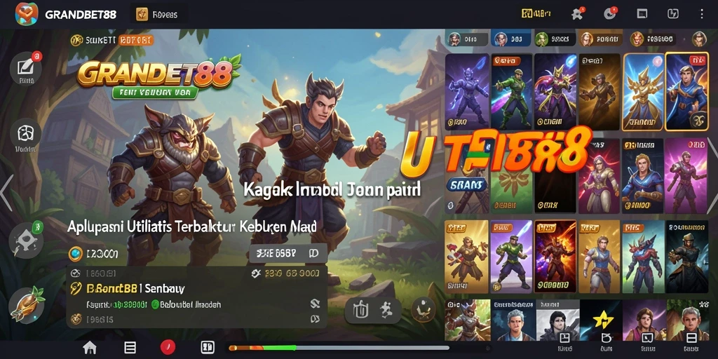 Tampilan antarmuka pengguna GRANDBET88 yang intuitif dan menarik.
