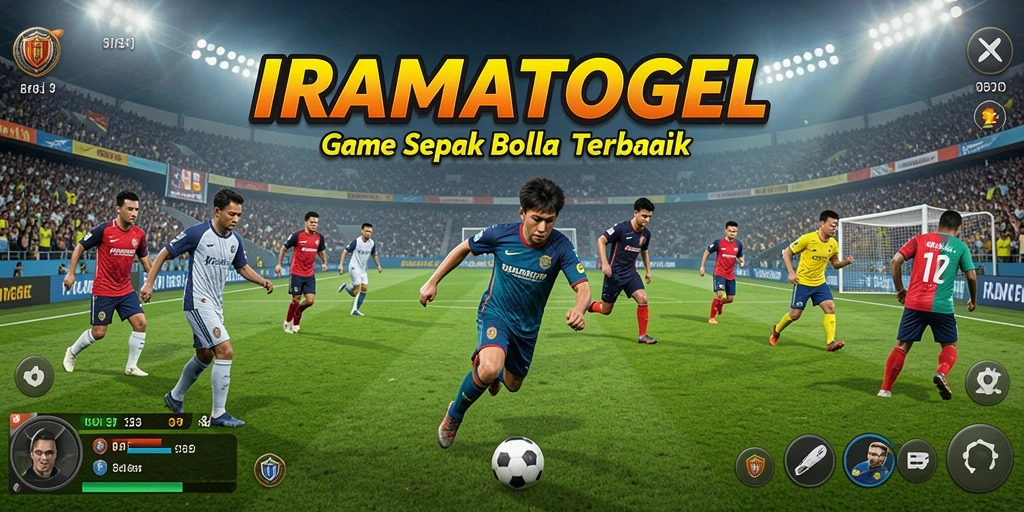 Tampilan gameplay yang mendebarkan dan penuh aksi sepak bola.