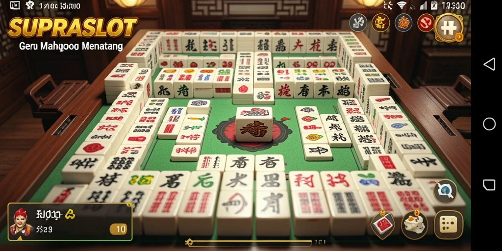Screenshot gameplay SUPRASLOT yang menarik dalam permainan Mahjong.